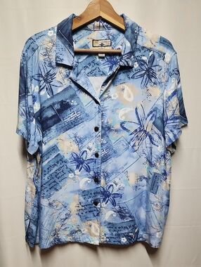 Carribbean Joe Womens Button Dowm Shirt